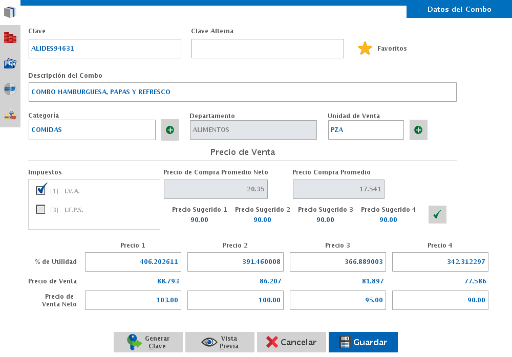 punto de venta-combos
