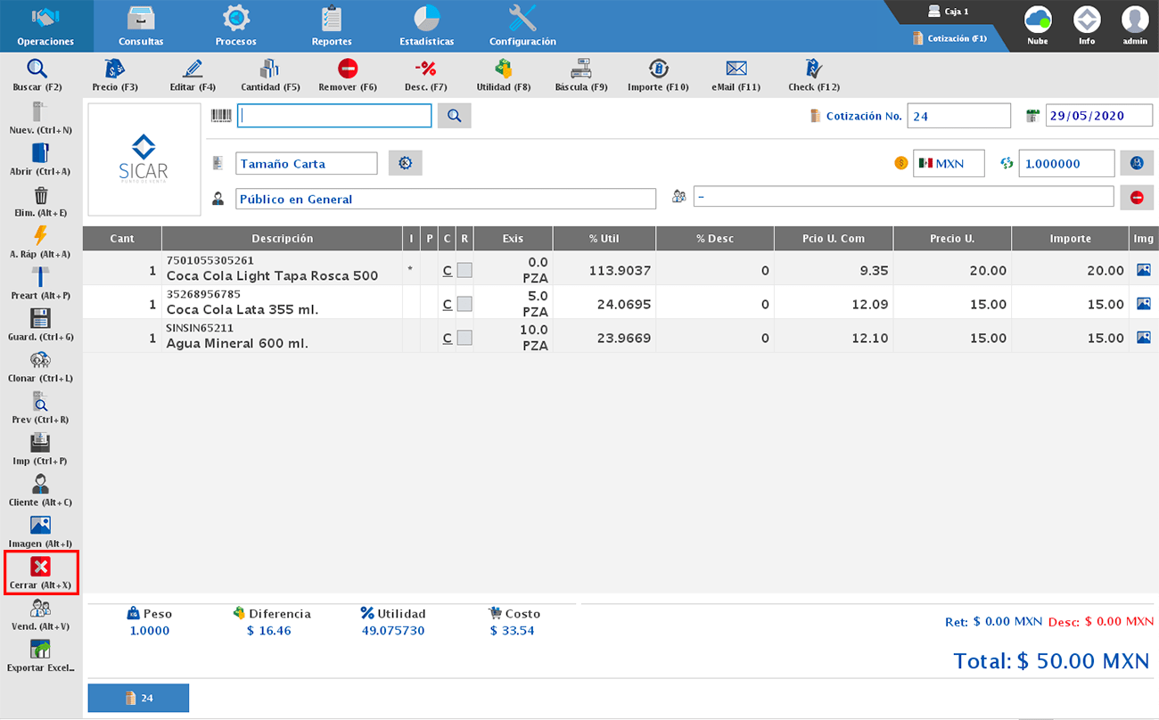 punto de venta-cotización