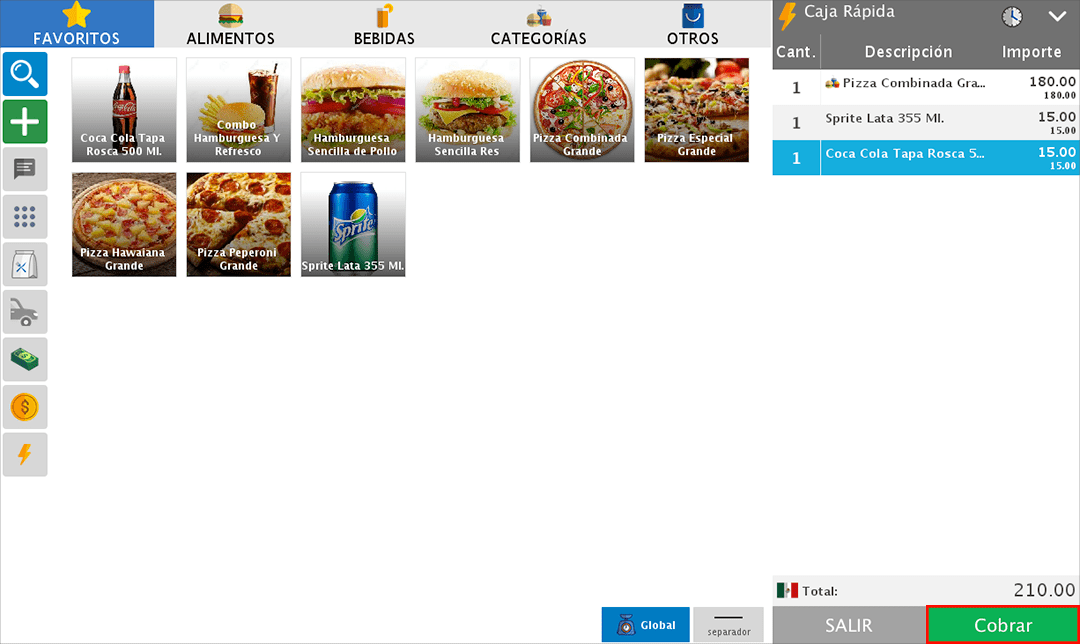 punto de venta-caja rápida