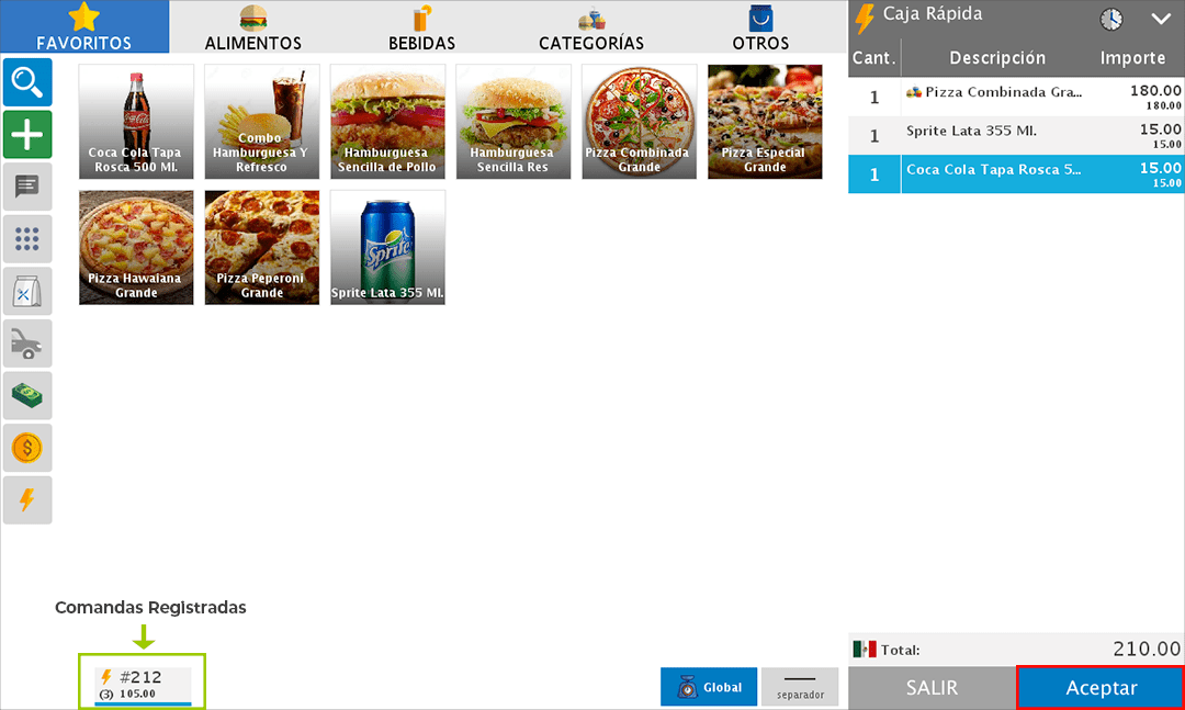 punto de venta-caja rápida