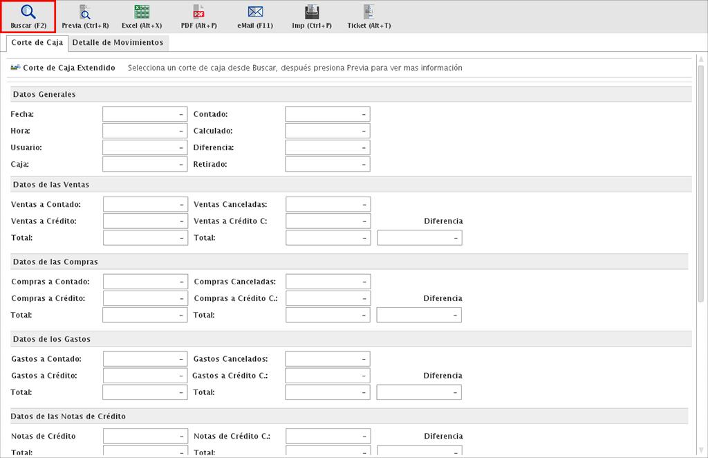 punto de venta-corte de caja