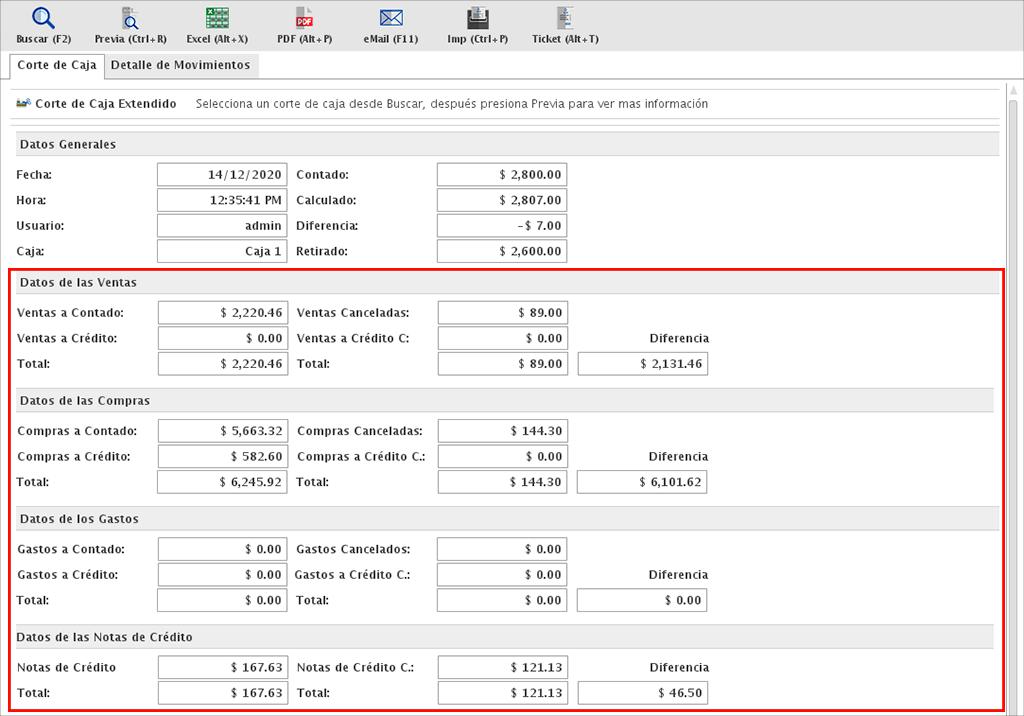 punto de venta-corte de caja
