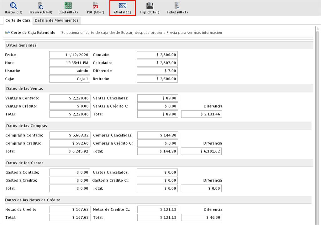 punto de venta-corte de caja