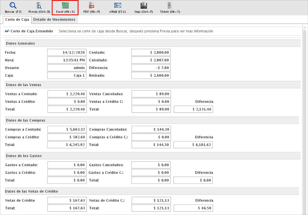 punto de venta-corte de caja