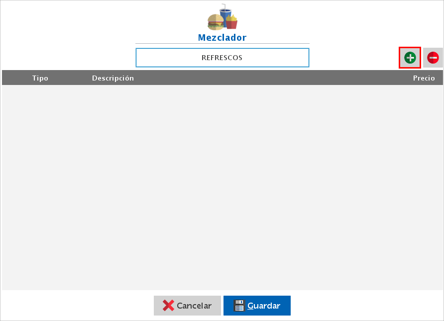 punro de venta-combos