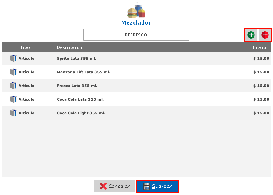 punto de venta-combos