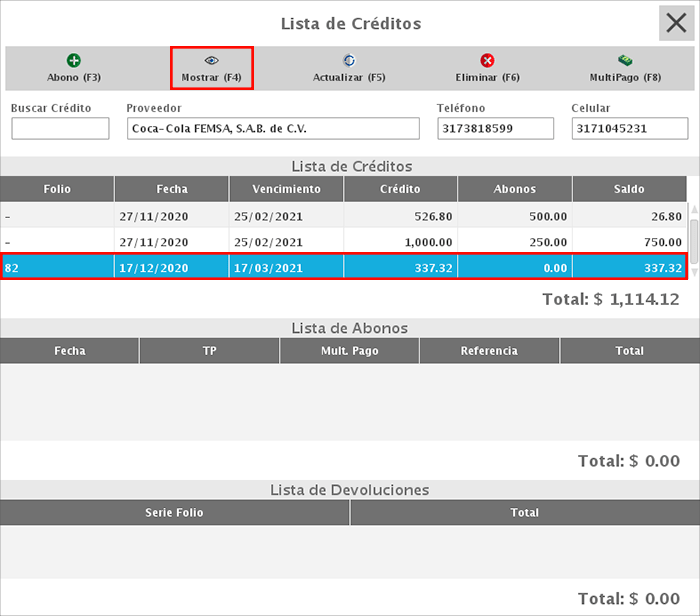 punto de venta-créditos