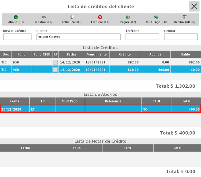 pun to de venta-créditos