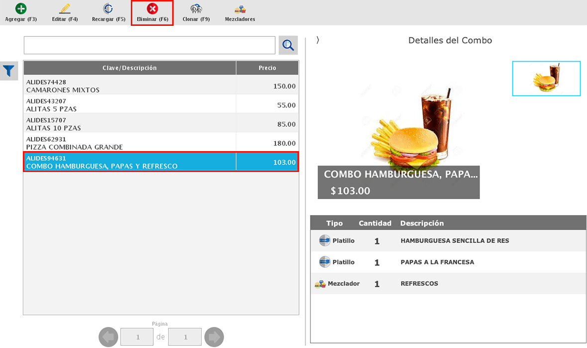 punto de venta-combos