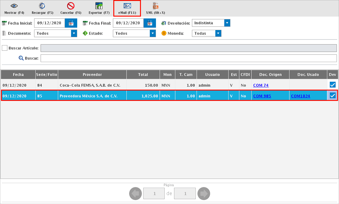 punto de venta-email