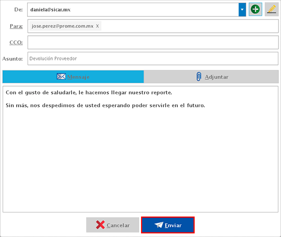 punto de venta-email
