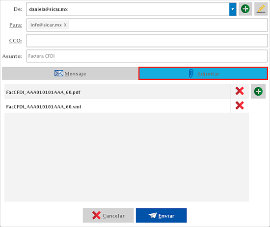 punto de venta-email