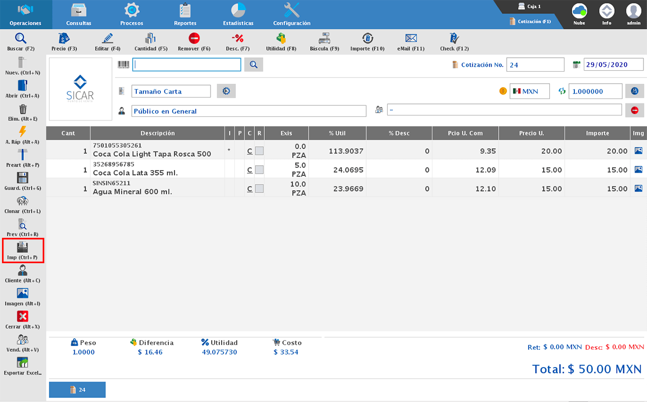 punto de venta-cotización