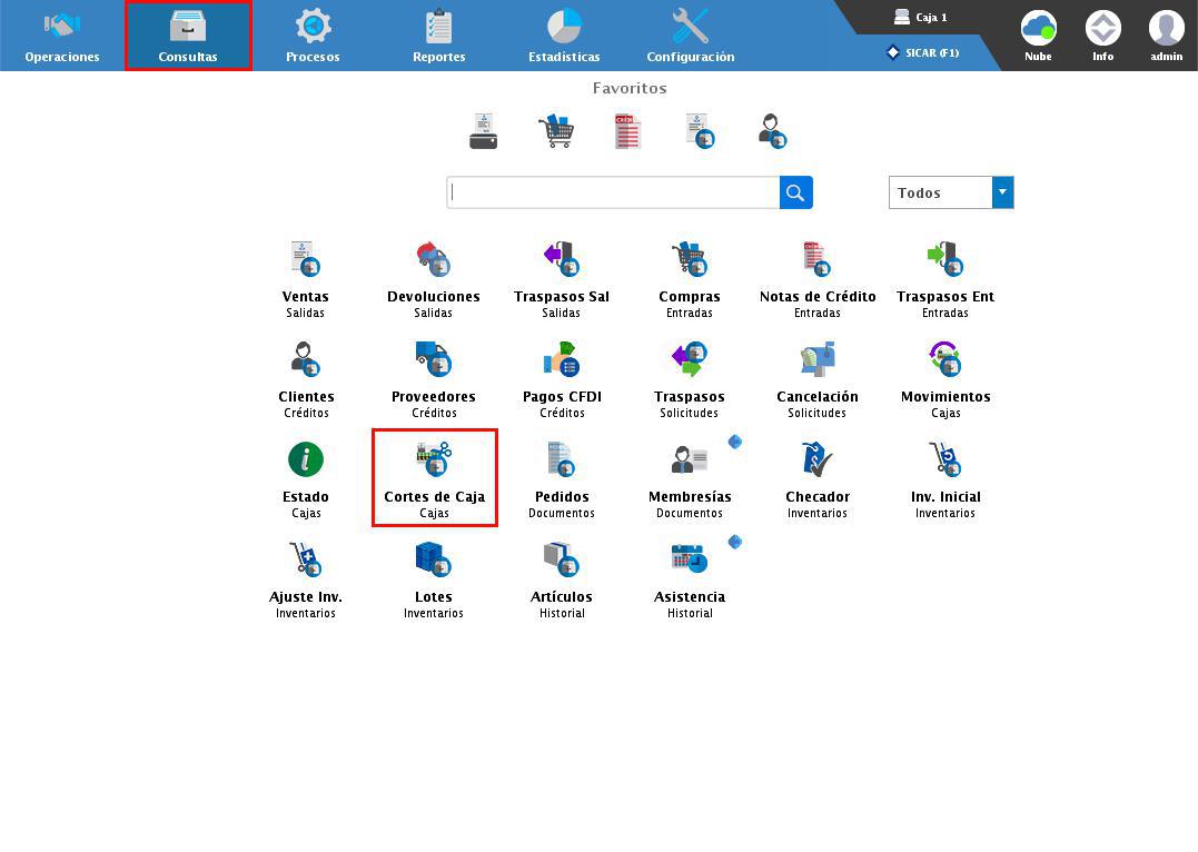 punto de venta-corte de caja