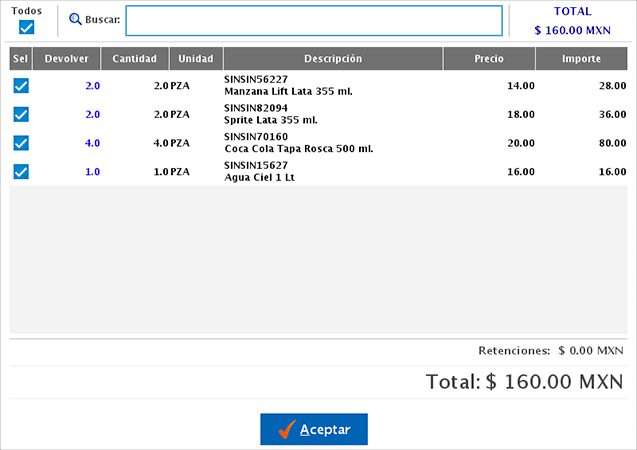 punto de venta-nota de crédito