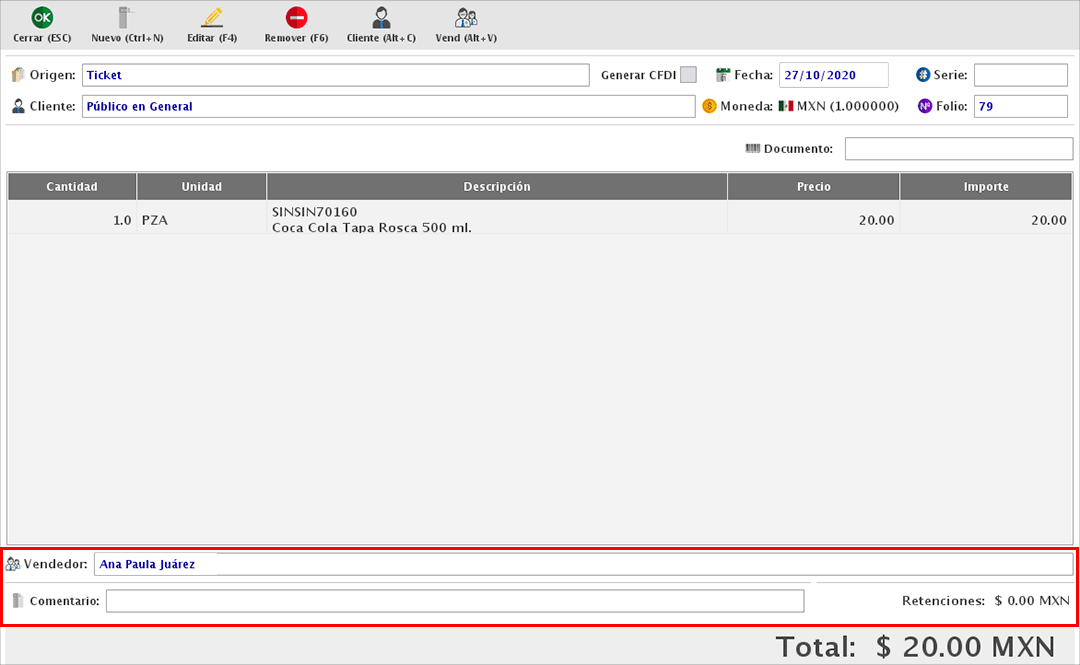 punto de venta-nota de crédito