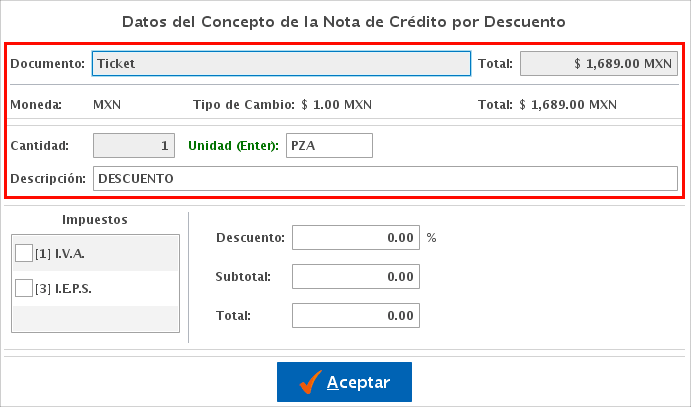 punto de venta-nota de crédito