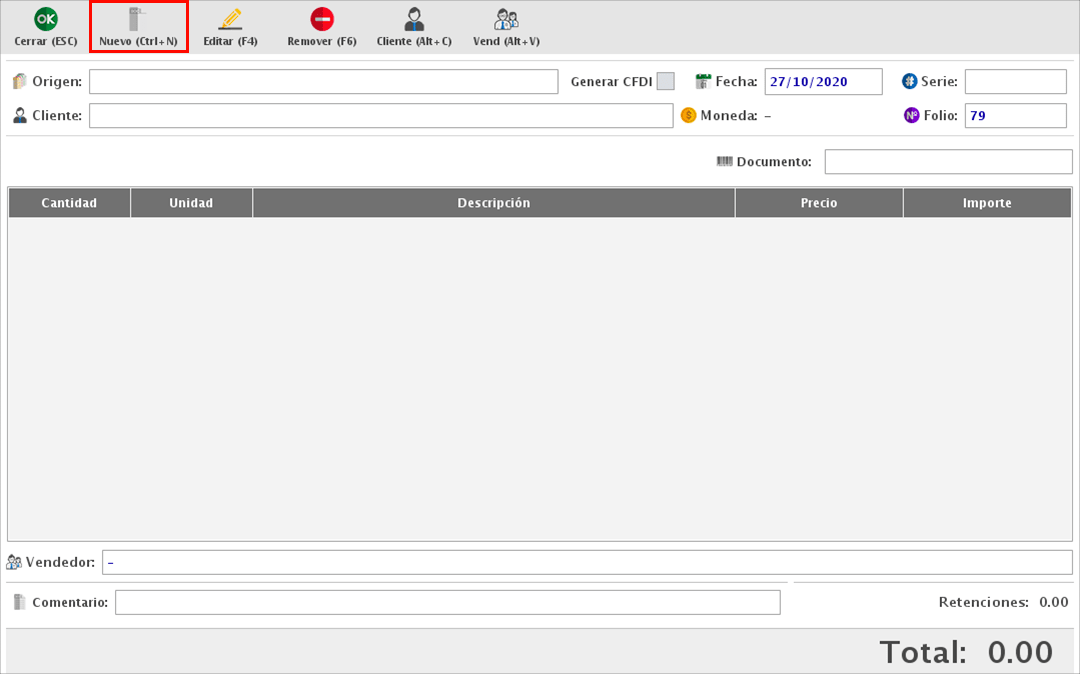 punto de venta-nota de crédito