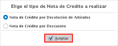 punto de venta-nota de crédito