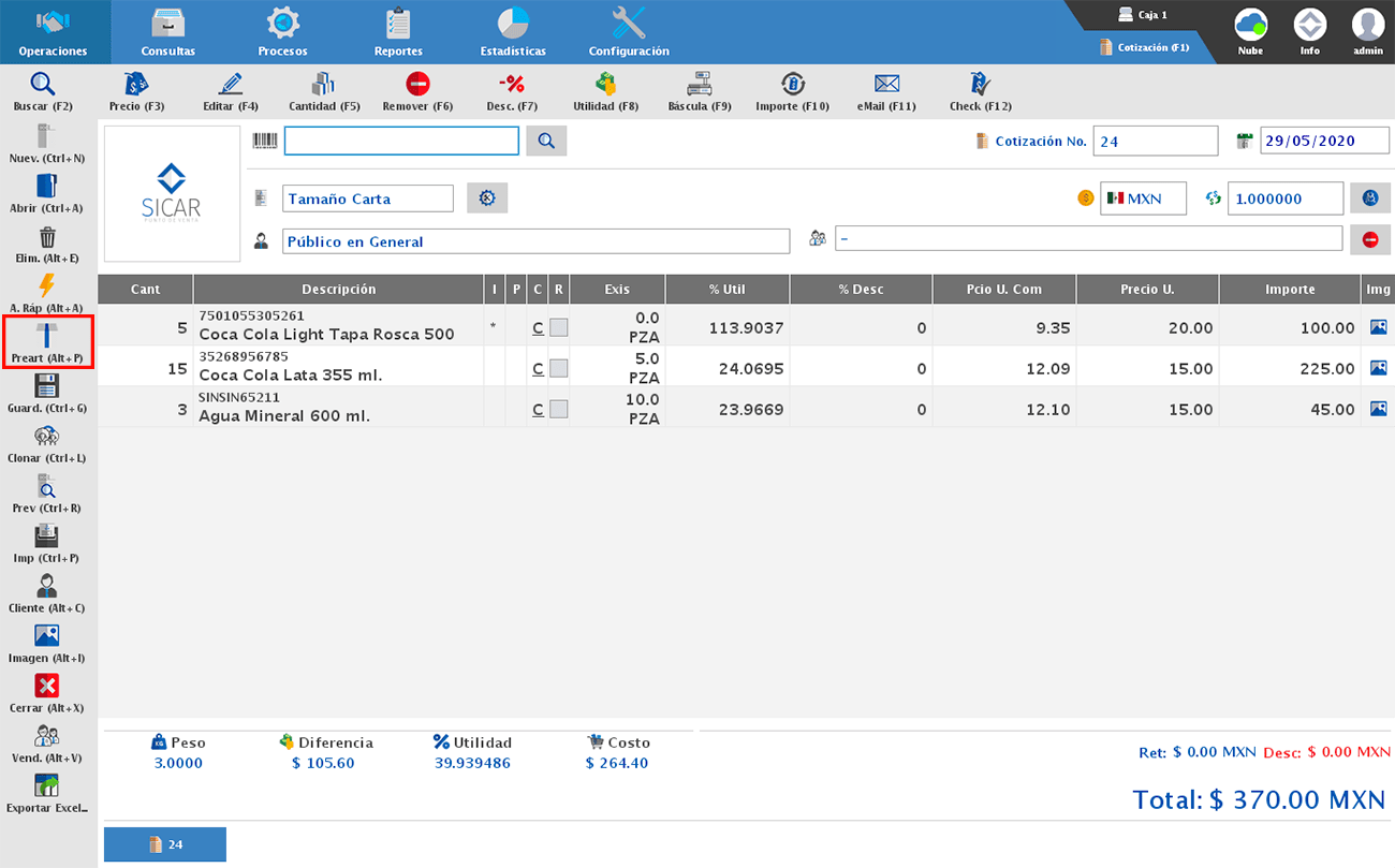 punto de venta-cotización