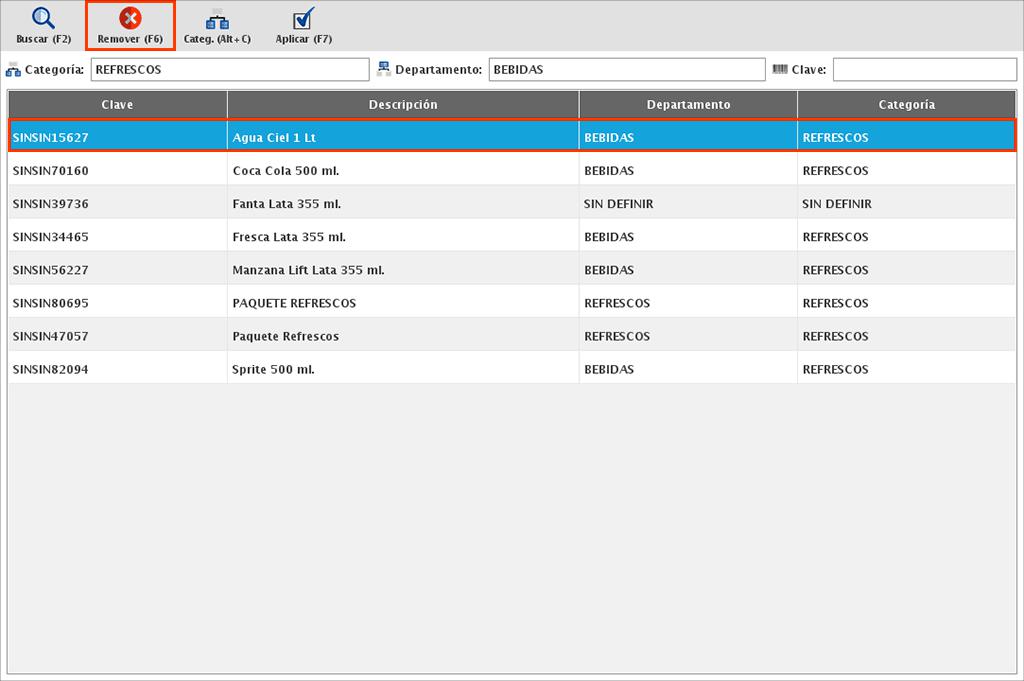 punto de venta-categoría