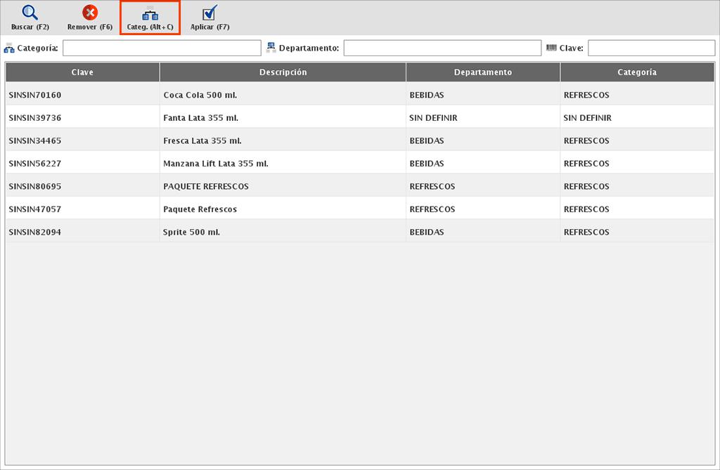 punto de venta-categoría