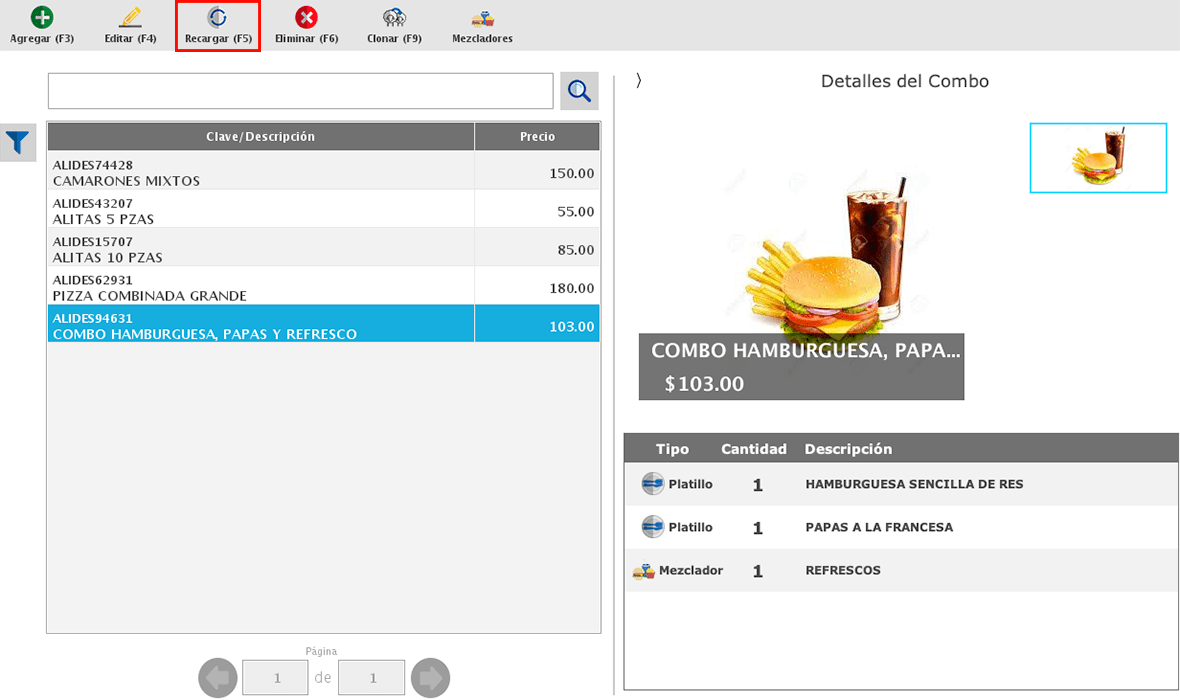 punto de venta-combos