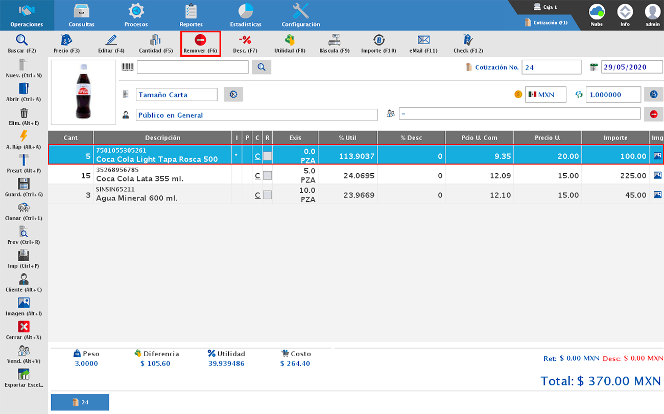 punto de venta-cotización