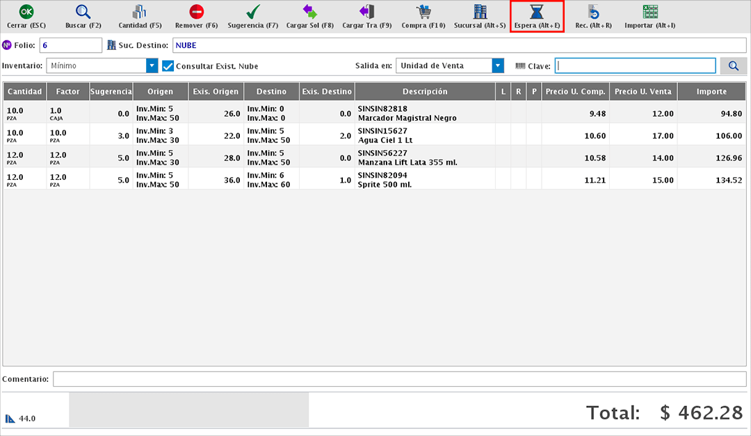 punto de venta-traspasos
