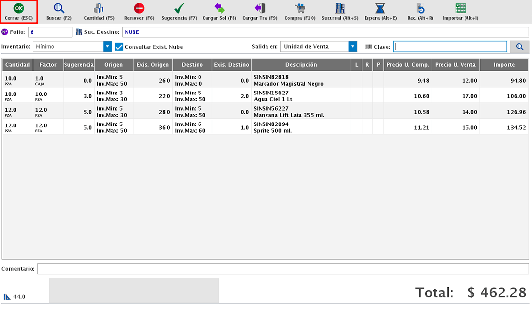 punto de venta-traspasos