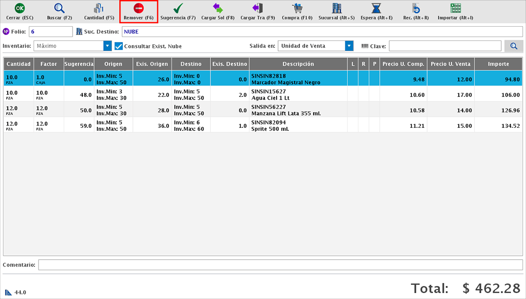 punto de venta-traspasos