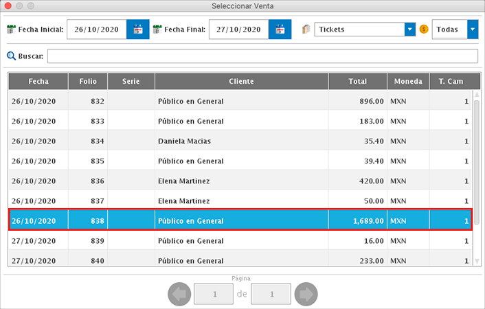 punto de venta-nota de crédito
