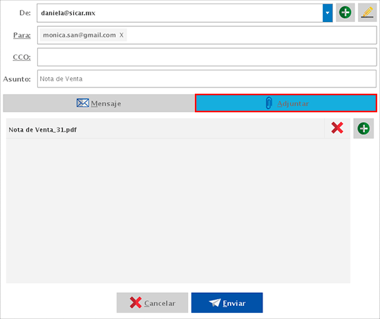 punto de venta-email