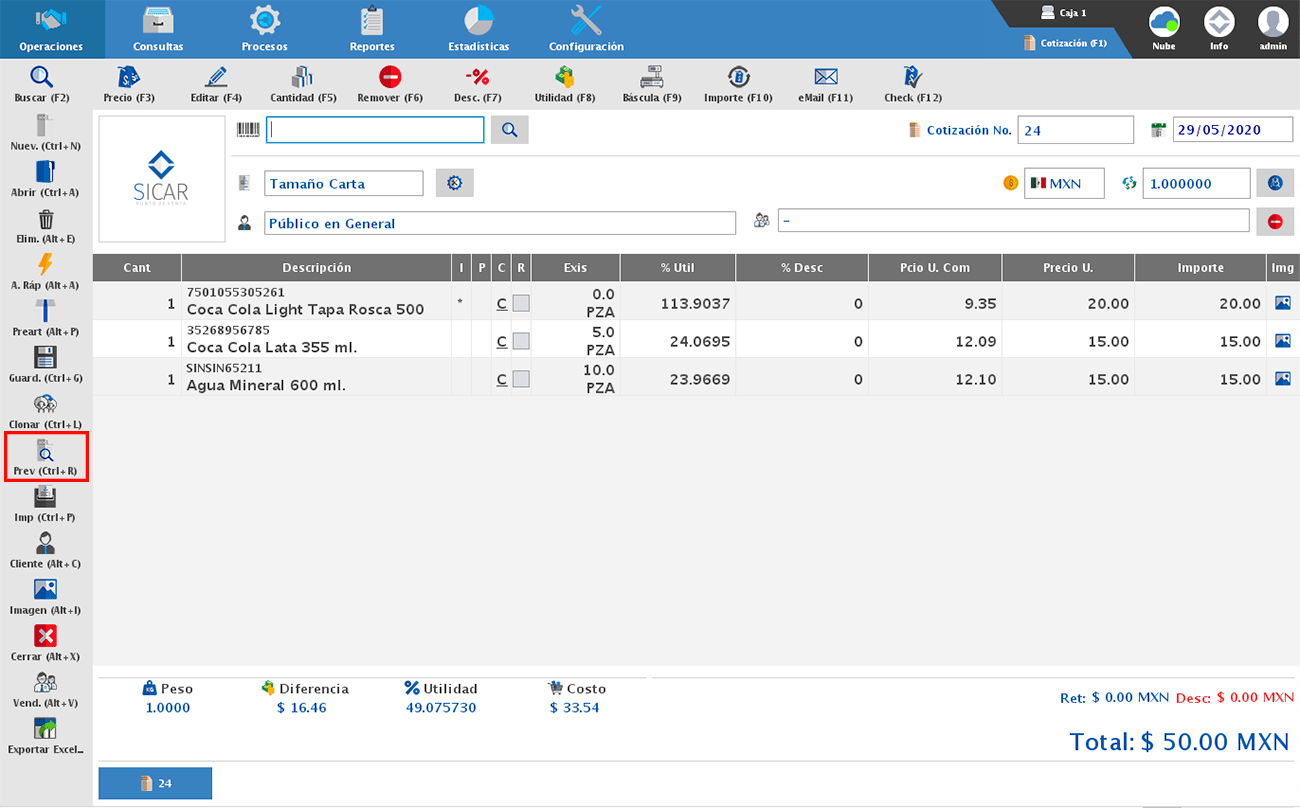 punto de venta-cotización